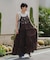 aguniレースロングキャミワンピ
