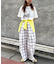【UNISEX】オンブレチェックイージーパンツ