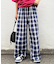【UNISEX】オンブレチェックイージーパンツ
