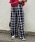 【UNISEX】オンブレチェックイージーパンツ