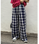 【UNISEX】オンブレチェックイージーパンツ