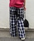 【UNISEX】オンブレチェックイージーパンツ