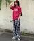 【UNISEX】オンブレチェックイージーパンツ