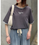 シアースラブロゴ刺繍リンガーTee