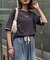 シアースラブロゴ刺繍リンガーTee