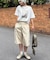 【UNISEX】ハーフスタッズカーゴパンツ