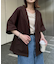 【さらっとした着心地】リネン混ゆったり半袖シャツジャケット