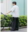 【ユニセックスで着れる】リネンレーヨンオープンカラー半袖シャツ