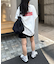 【Franklin Climbing】ユニセックスレッドロゴプリントTEE