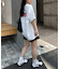 【Franklin Climbing】ユニセックスレッドロゴプリントTEE