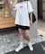 【Franklin Climbing】ユニセックスレッドロゴプリントTEE