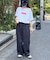 【Franklin Climbing】ユニセックスレッドロゴプリントTEE