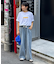 【Franklin Climbing】ユニセックスイエローロゴプリントTEE