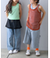 【KIDS】メッシュレイヤードリブタンクトップ
