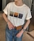 梨地アソートプリント半袖TEE