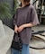 シアースラブワンポイント刺繍オーバー半袖Tee