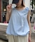ギャザードロストノースリーブブラウスTee