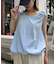 ギャザードロストノースリーブブラウスTee
