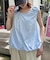 ギャザードロストノースリーブブラウスTee