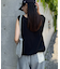 ギャザードロストノースリーブブラウスTee