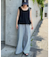 ギャザードロストノースリーブブラウスTee