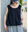 ギャザードロストノースリーブブラウスTee