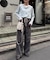 2WAYシアーヘンリーネックTEE