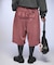 【OddStudio】ピグメントバックダメージロゴスウェットハーフパンツ