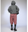 【OddStudio】ピグメントバックダメージロゴスウェットハーフパンツ