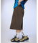 【OddStudio】ピグメントバックダメージロゴスウェットハーフパンツ