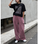 【OddStudio】ピグメントバックダメージロゴスウェットパンツ