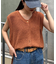 メランジ編みサマーニットベスト