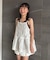 【KIDS】【India】スカラップレースレイヤードキャミチュニック