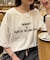 フロッキーロゴプリント半袖オーバーTee