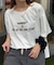 フロッキーロゴプリント半袖オーバーTee