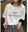 フロッキーロゴプリント半袖オーバーTee