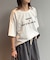 フロッキーロゴプリント半袖オーバーTee