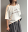 フロッキーロゴプリント半袖オーバーTee