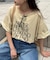 フロッキーロゴプリント半袖オーバーTee