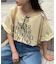 フロッキーロゴプリント半袖オーバーTee