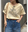 フロッキーロゴプリント半袖オーバーTee