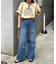 フロッキーロゴプリント半袖オーバーTee