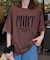 フロッキーロゴプリント半袖オーバーTee