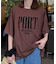 フロッキーロゴプリント半袖オーバーTee