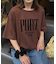 フロッキーロゴプリント半袖オーバーTee