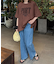 フロッキーロゴプリント半袖オーバーTee