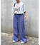【SG】ロールアップフリンジワイドパンツ