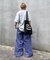 【SG】ロールアップフリンジワイドパンツ