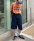 【UNISEX】バックチェックポケットハーフパンツ