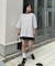 【ユニセックス】ポンチハイカウントサイドスリットビッグシルエットTee